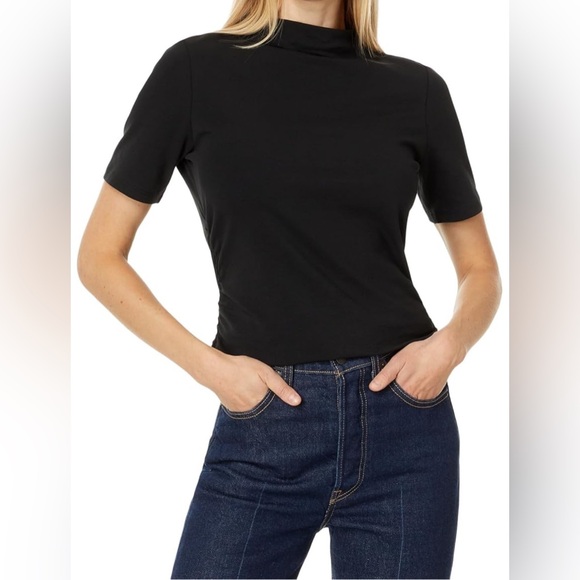 NEW SANCTUARY less is more mock neck tee in black - Picture 1 of 7